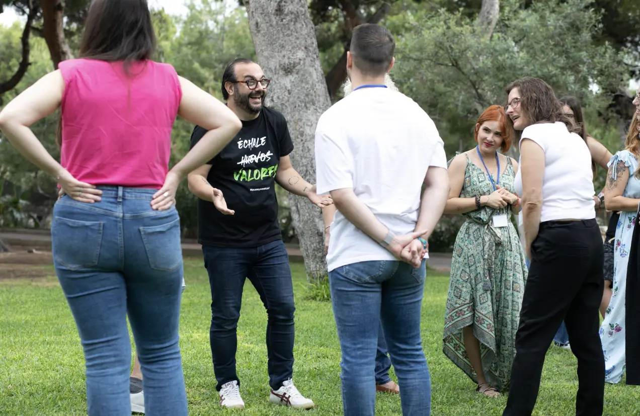 Equipo trabajando unido